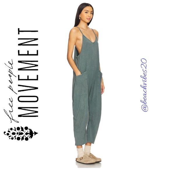 FP MOVEMENT BY FREE PEOPLE Hot Shot Onesie Midnight Jade M NWOT - Picture 1 of 3